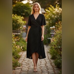 Lulu's Black High Low Polka Dot Dress